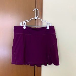 Lululemon Circuit Breaker tennis skirt. Size 8 regular. Eggplant purple color